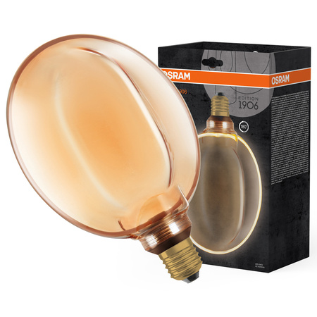 Dekorativní LED žárovka G183 Sphere E27 4W = 22W 220lm 1800K teplá bílá 330° Filament Dimmable Vintage 1906 Osram