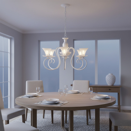 Lustrová závěsná lampa GLORIA 5xE14 120cm - GOLDLUX (Polux)