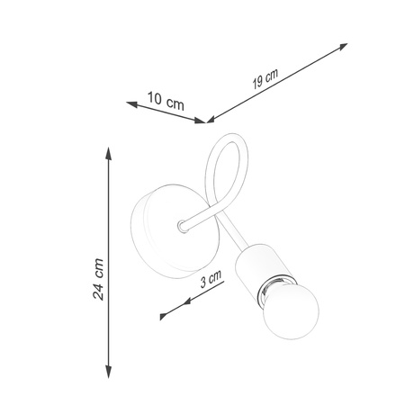 Nástěnné svítidlo E27 Natural Wood White Ember Peach Puff SL.1473 Sollux