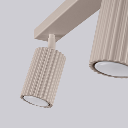 Stropní svítidlo s reflektorem 2x GU10 Hliník Taupe Carbon Deep Space SL.1763 Sollux