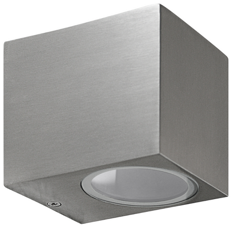 LED zahradní nástěnné svítidlo GU10 BOSTON GOLDLUX (Polux) RECTANGULAR SATIN