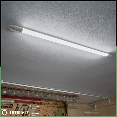 Vodotěsné LED dílenské světlo 120cm garážové světlo 36W 4000K vodotěsné RAY LUMILED