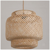 Bambusová dekorativní závěsná lampa E27 Boho Bonn Kobi
