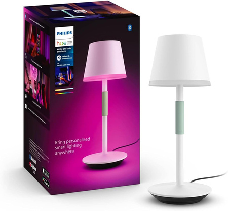 GO PORTBALE LED stolní lampa bílá EU/UK 6W CCT RGB PHILIPS HUE Bluetooth Zigbee