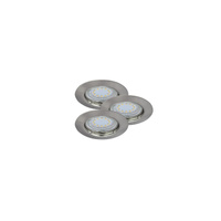 3x skryté bodové svítidlo GU10 3W 240lm 3000K Chrome Classic Lite 1163 Rabalux