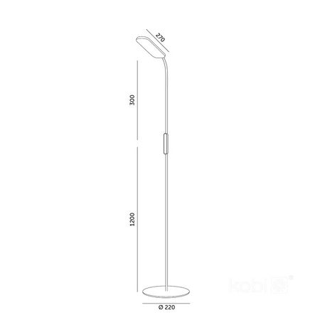 Stojací lampa LED 10W 400lm CCT 180° černá Telio Kobi