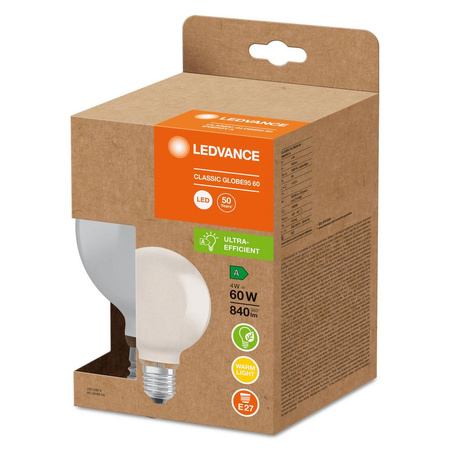 LED žárovka E27 G95 4W = 60W 840lm 3000K Teplá bílá 320° LEDVANCE Ultra Efficient