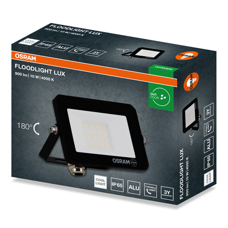 LED reflektor Halogenový venkovní reflektor 10W 4000K 900lm IP65 FLOODLIGHT LUX OSRAM