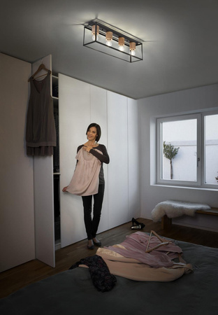 Stropní svítidlo Dekorativní svítidlo černé 4x E27 Kovové LEDVANCE