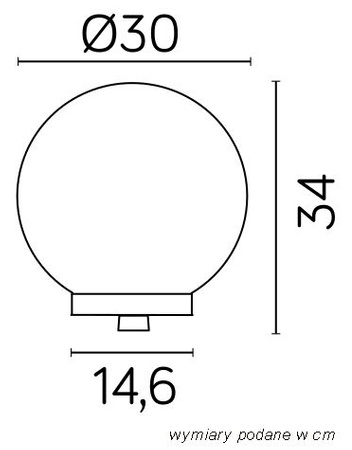 Venkovní zahradní lampa LED Sphere Classic G 300 Z 35 E27 34cm Su-Ma