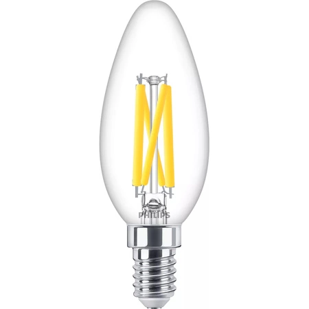 LED žárovka na svíčku E14 B35 5.9W = 60W 806lm 2700 Teplá bílá vlákno PHILIPS stmívatelné