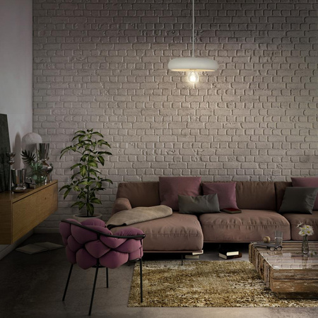 Dekorativní stropní závěsné svítidlo E27 s převisem bílý dekor Ledvance