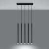 PASTELO 5xG9 Závěsné stropní svítidlo Minimalistické černé SOLLUX
