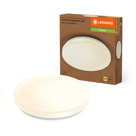 LED 24W 1800lm 3000K IP44 White Essential Ledvance venkovní stropní a nástěnné svítidlo