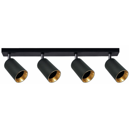 Páskové svítidlo Stropní a nástěnné LED svítidlo 4 x GU10 MARIBEL Black GOLDLUX (Polux)