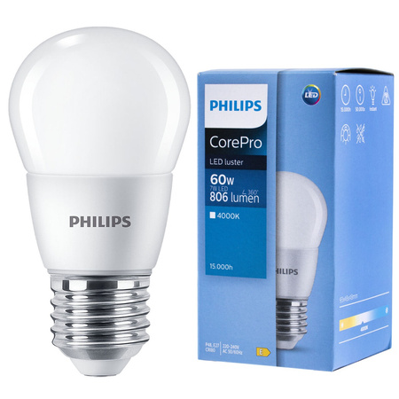LED žárovka E27 7W = 60W 806lm 4000K neutrální bílá PHILIPS
