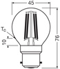LED žárovka P45 Ball B22d 2,5W = 25W 250lm 2700K Warm 300° Retrofit Filament CLASSIC Osram