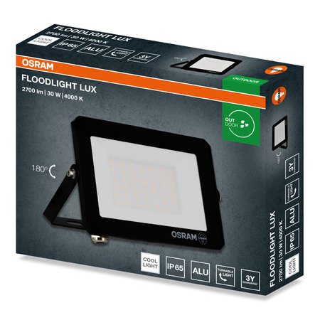 LED reflektor Halogenový venkovní reflektor 30W 4000K 2700lm IP65 FLOODLIGHT LUX OSRAM