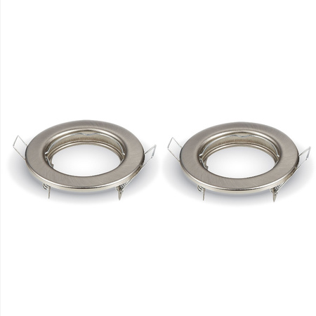 Stropní svítidlo. zapuštěná montáž. očko GU10. kulaté. saténový nikl. VT-778 V-TAC. 2 ks.