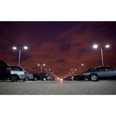 Hermetická LED pouliční lampa QR 150W IP65 5000K šedá