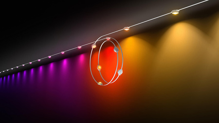 Venkovní zahradní girlanda 18 m IP65 32LED RGB SMART Smart Bluetooth ZigBee Bílá a barevná Ambiance Festavia Philips HUE