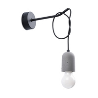 Nástěnné svítidlo NESO E27 Grey Black Minimalist SOLLUX