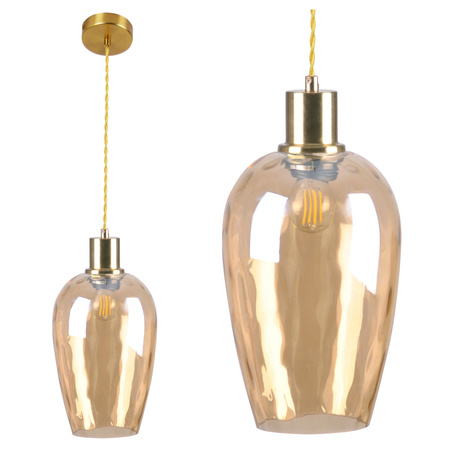 Stropní závěsné svítidlo E27 Gold Amber Lagri Sanico Goldlux