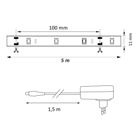 RGB LED pásek 24W 380lm 120° bílý IP65 stmívatelný Sanico Goldlux