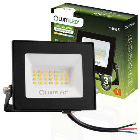 LED reflektor ZUNA2 20W 1800lm 4000K IP65 Black LUMILED 