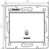 Spínač NO pro zvonek osvětlený 10A Square White LOGI Kanlux