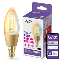 LED žárovka E14 Candle C35 4,9W = 25W 370lm 2000-5000K TW FILAMENT Amber Smart SMART WiFi Bluetooth App WiZ