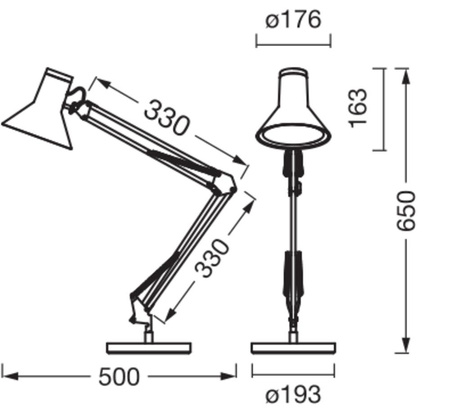 LED stolní lampa nastavitelná 9W 617lm 3000K teplá stmívatelná bílá kancelářská linka Ledvance