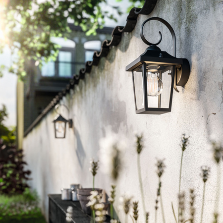 Zahradní lampa LED nástěnná lampa BUZZARD myGarden E27 IP44 dolů svítivá lampa černá PHILIPS