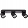 TIMO Stropní nástěnná lampa Nástěnná lampa Reflektor Pohyblivé halogenové svítidlo 3xGU10 Black LVT
