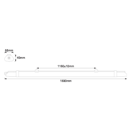 LED lampa Lineární svítidlo 24W 2160lm 4000K Neutrální bila 150cm Hermetické IP65 PONORKA LEDVANCE