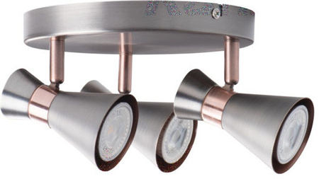 Nástěnné svítidlo Stropní svítidlo Nastavitelné LED GU10 Stříbrná měď Mileno Kanlux