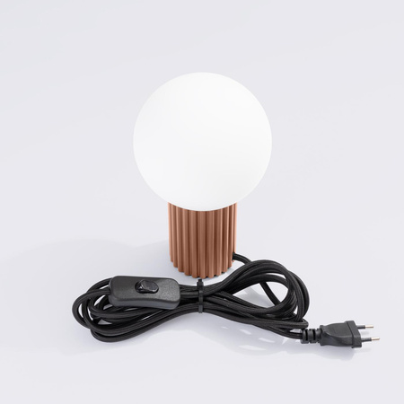 Stolní stolní lampa G9 kulatá hnědá moderní matná Halo Sollux