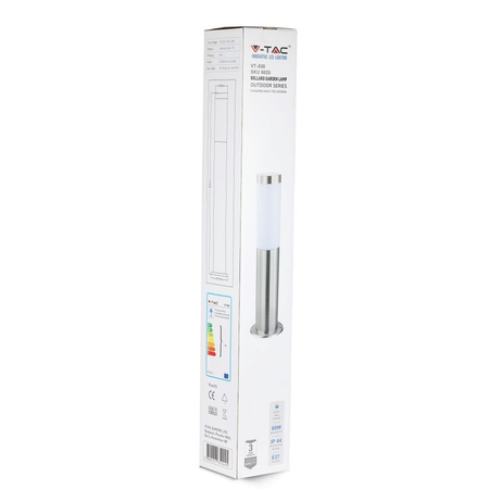 Stožár zahradní lampy 80cm E27 Mléčný odstín VT-838 V-TAC