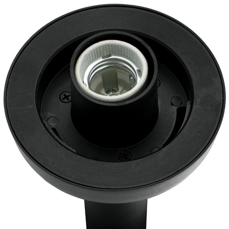 Venkovní zahradní lampa E27, LED sloupek 100cm Černá OVALIS LUMILED