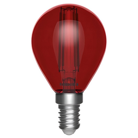 LED žárovka E14 G45 4,5W Filament Red TOSHIBA