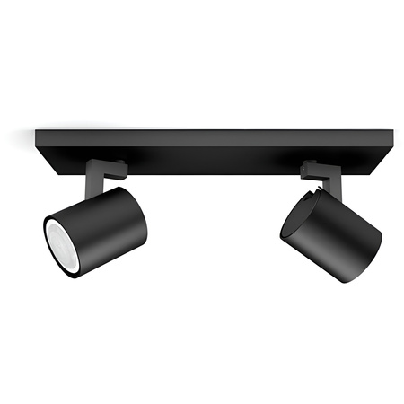 Stropní světlo LED Spot Runner černé 2x4,2W CCT PHILIPS HUE Bluetooth Zigbee + stmívač