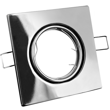 3x OPIN GOLDLUX (Polux) pohyblivá halogenová žárovka. čtvercová. kov. chrom. MR16 GU10