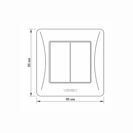 2gangový 2cestný spínač 10A k povrchové montáži Černá BINERA VIDEX