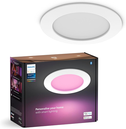 LED panelové zapuštěné svítidlo 12W 1500lm IP44 bílé a barevné ambiance RGB + TW White Smart SMART Zigbee Bluetooth Slim Downlights Philips HUE