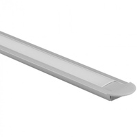 Zapuštěný eloxovaný hliníkový LED profil 1m s matným difuzorem pro LED pásky + koncové krytky P Ecolight series