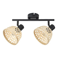 Bodové stropní svítidlo Rabalux Spot E14 Black Industrial Rattan