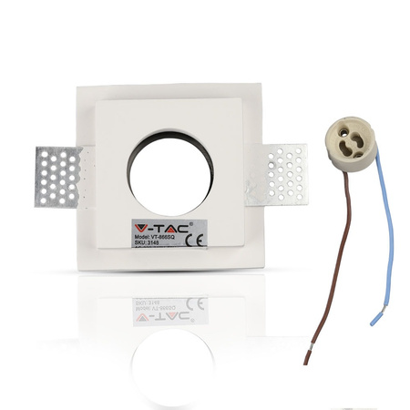 Zapuštěné stropní svítidlo GU10 s očkem čtvercový bílý/černý VT-866 V-TAC - 5letá záruka