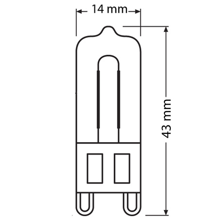G9 halogenová žárovka 35W 460lm 2800K OSRAM HALOPIN Blister