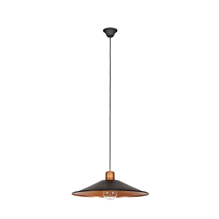 GARRET M 6444 Nowodvorski Černo-měděná závěsná lampa E27 z průmyslové oceli