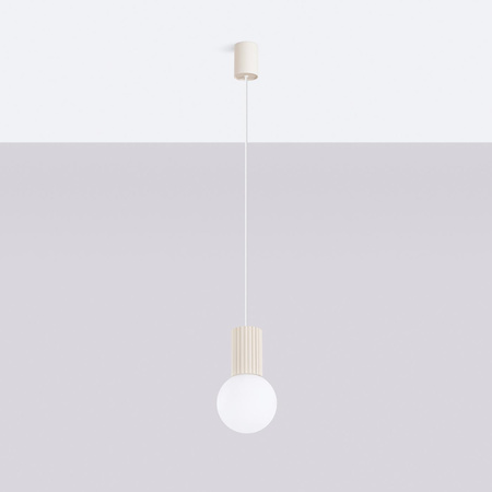 Závěsné svítidlo Závěsná lampa G9 kulatá béžová Moderní matná lampa Halo Sollux